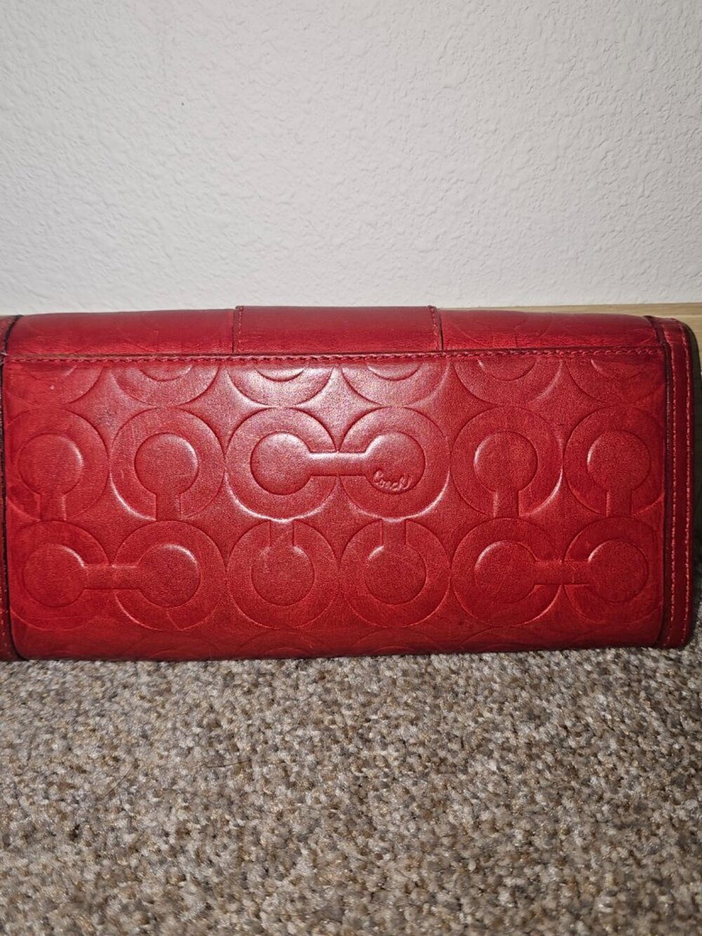 Red Coach Wallet - Picture 2 of 7